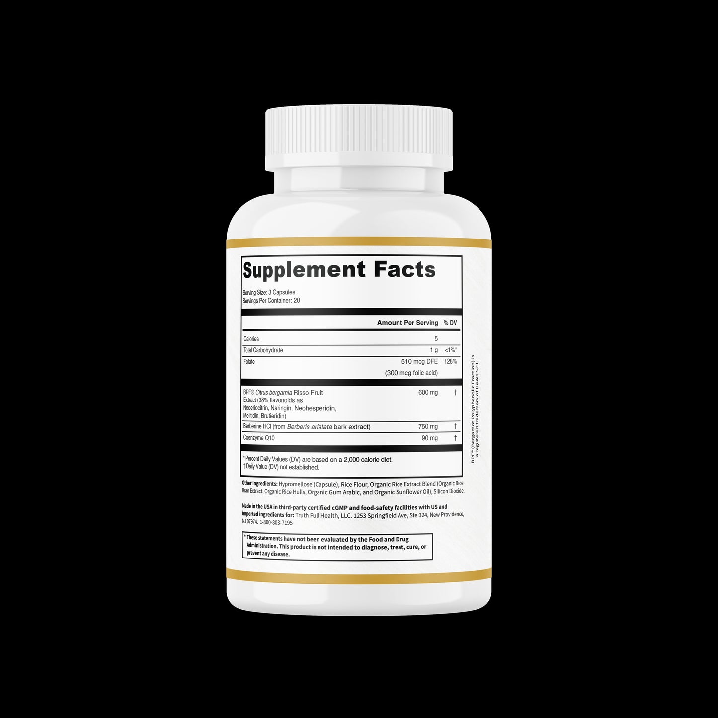 EVYLO supplement bottle showing Supplement Facts panel.