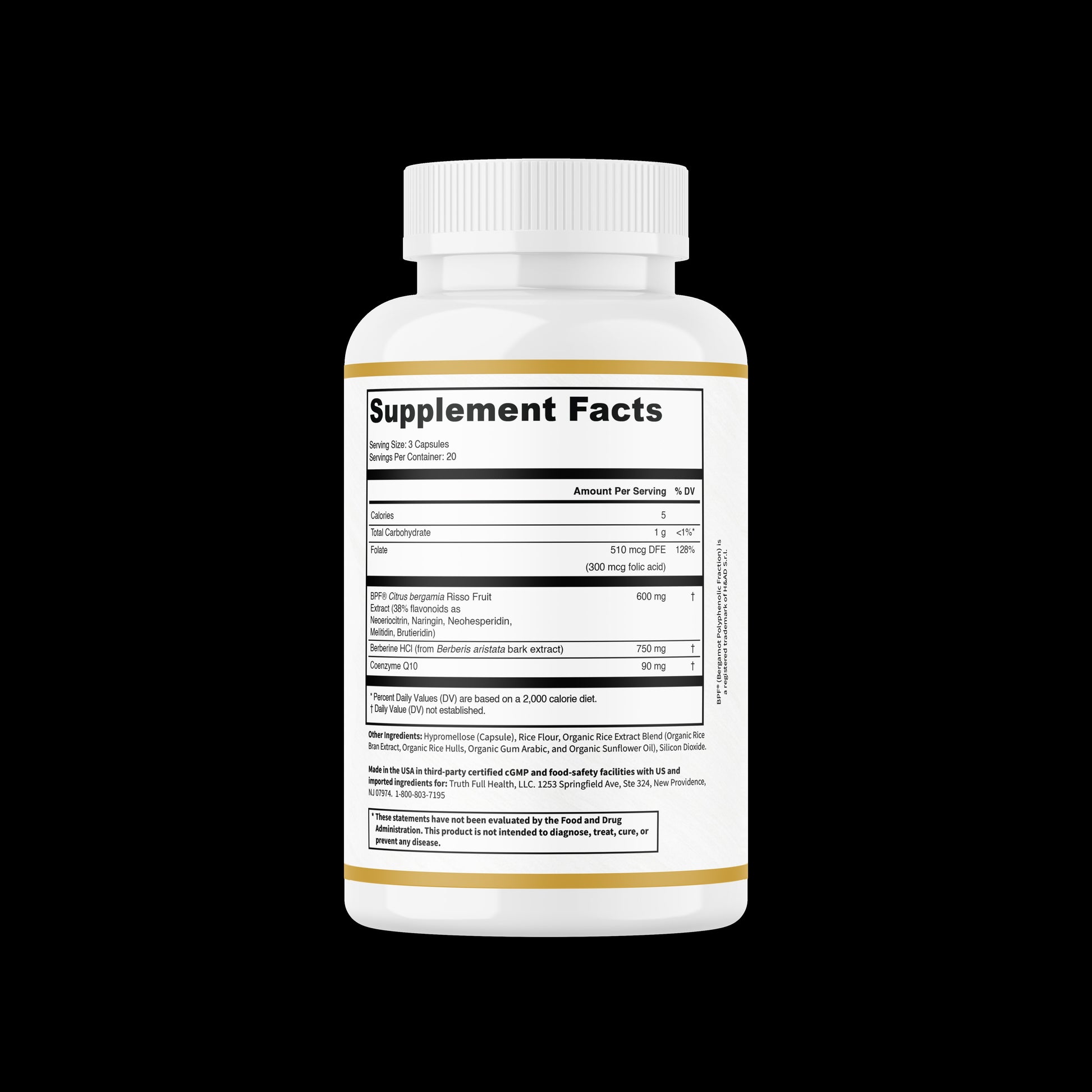 EVYLO supplement bottle showing Supplement Facts panel.