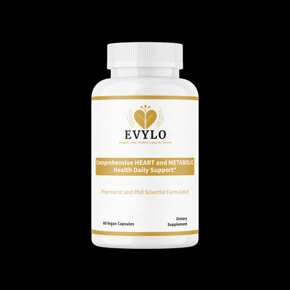 EVYLO dietary supplement bottle, 60 vegan capsules.