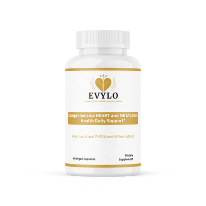 Supplement bottle labeled 'EVYLO' on a white background